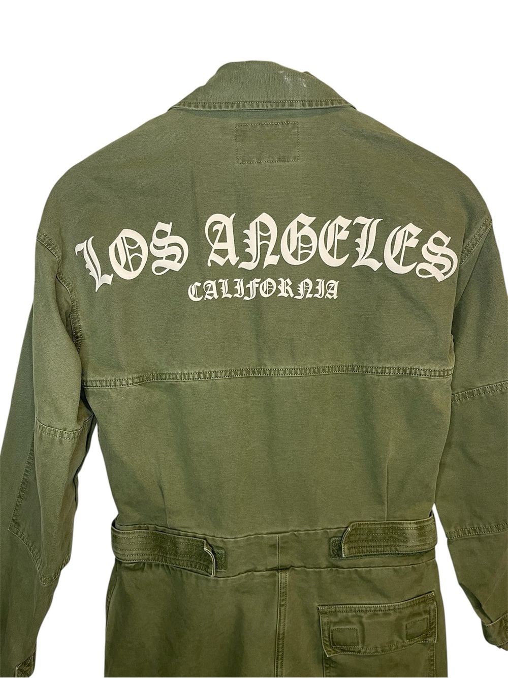 Spirit Jersey Los Angeles Graphic Olive Jumpsuit